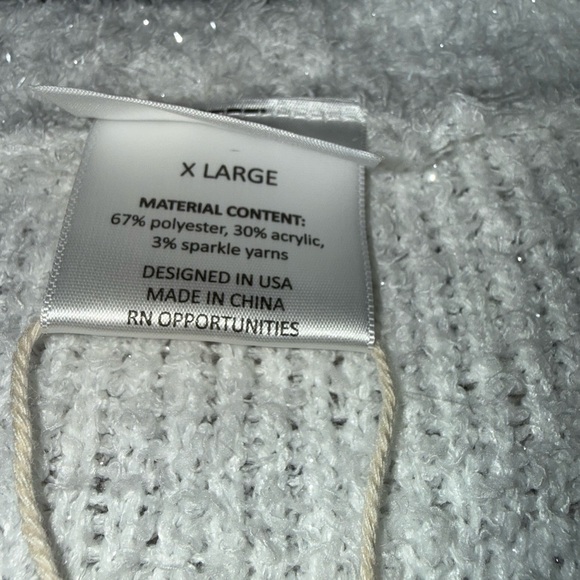 Fashion by Mirabeau Snowman Sequin Sparkling Christmas Sweater Size XL - Picture 5 of 9